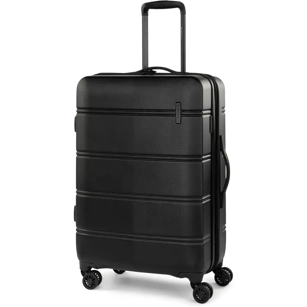 

24 Inch Expandable Hard Case Suitcase with 360-Degree Spinner Wheels and Retractable Handle, Black