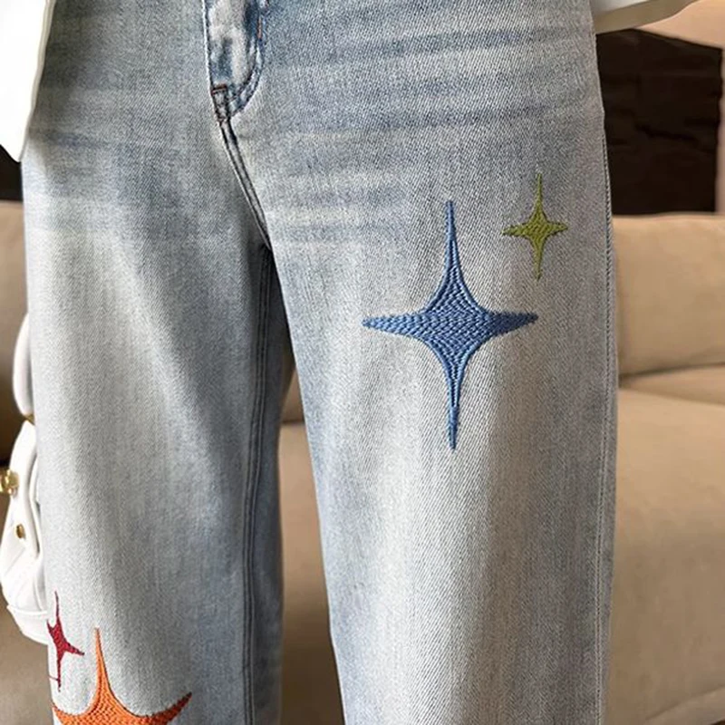 Hoog getailleerde dames loszittende en afslankende broek met wijde pijpen herfst nieuwe mode hangende vloerbroek met rechte pijpen