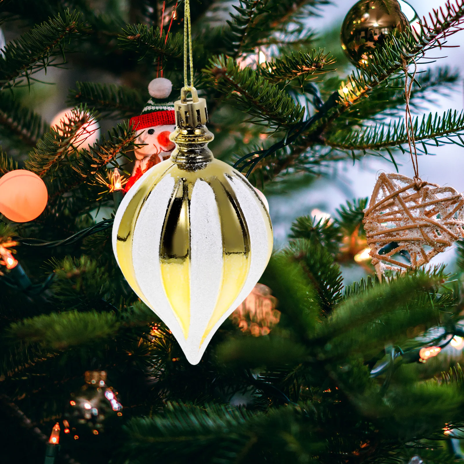 

6 Pcs Christmas Decoration Balls Tree Ornaments Minature Decorations Decorate Hanging Decors