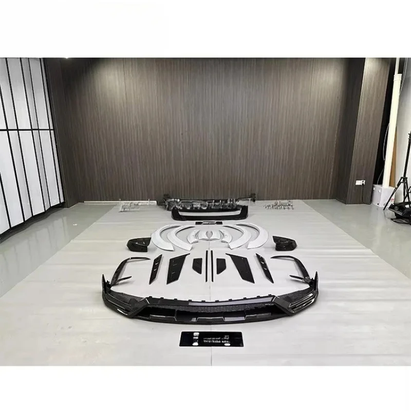 Dry Carbon Fiber Front Rear Bumper Side Skirts Spoiler 2021+  Escalade Wide Body Kit