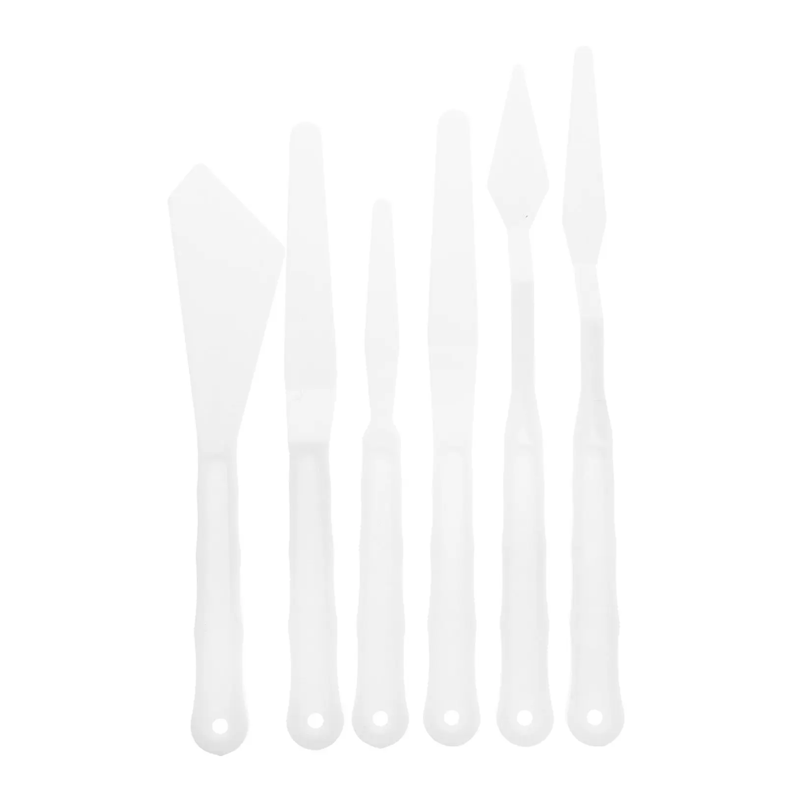1Set Plastic Palette Knives Versatile Painting Tools for Mixing Applying Textures Long Handle Artist Spatula Plastic Painting