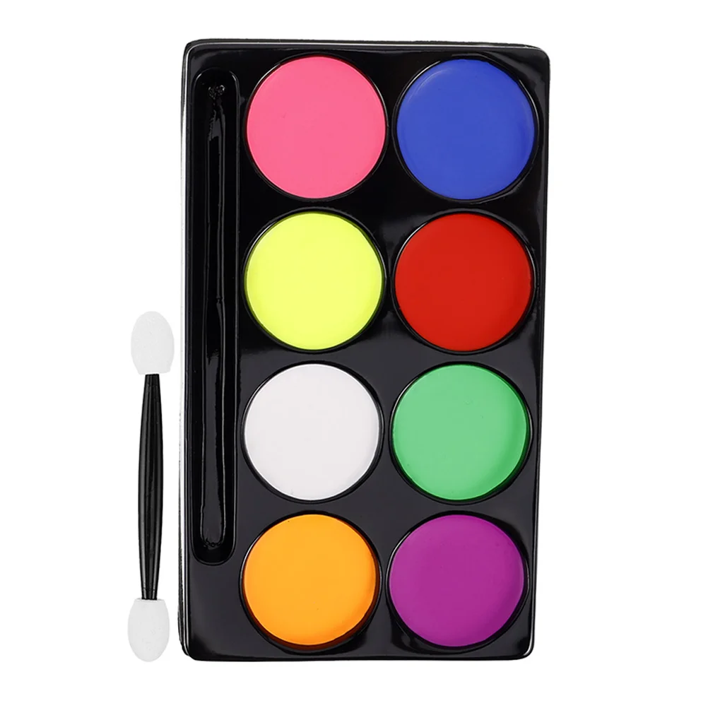 لوحة مكياج للوجه مكونة من 8 ألوان، كريم قائم على الزيت لحفلات المهرجانات المسرحية، كوسبلاي فني يدوم طويلاً
