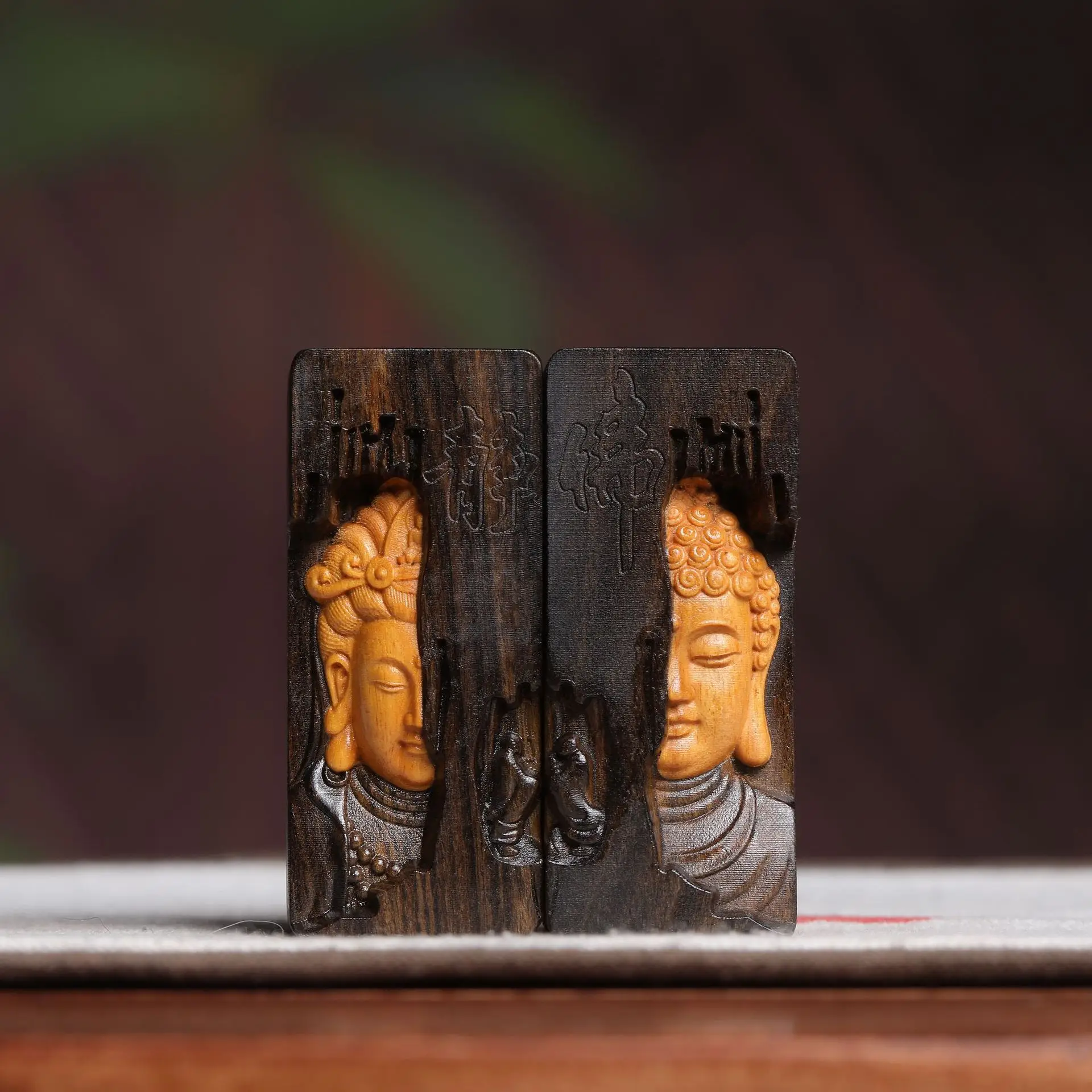 CZ agarwood carving Guanyin Tathagata pendant wood carving handicrafts car pendant jewelry