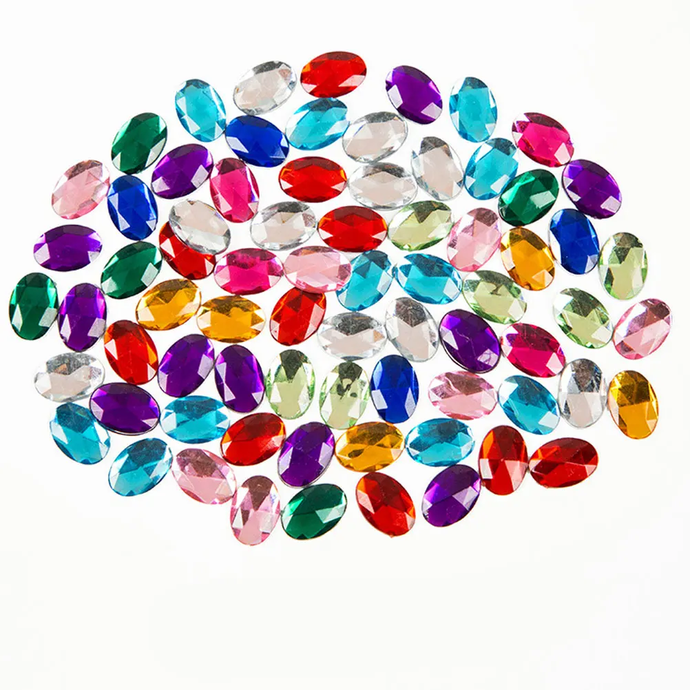 

400 Pcs Acrylic Stickers Craft Rhinestone Pentagram Crystal Gem DIY Decoration Bright Color No