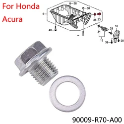 For Honda M14125 Engine Oil Pan Drain Bolt Plug With Washing Machine Magnetic Engine With Gasket 90009-R70-A00