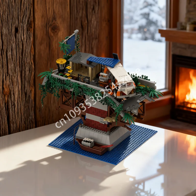 

1056 шт. MOC Post Апокалиптическая складная модель моста, строительные блоки, рождественский подарок, архитектура, сборная игрушка, сделай сам, кирпич, день рождения