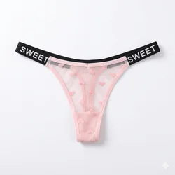 Women Mash Thongs Sexy Panties Girls Dots Underwear Bikini Ladies Transparent Low Rised Cute G-Strings Panti 992