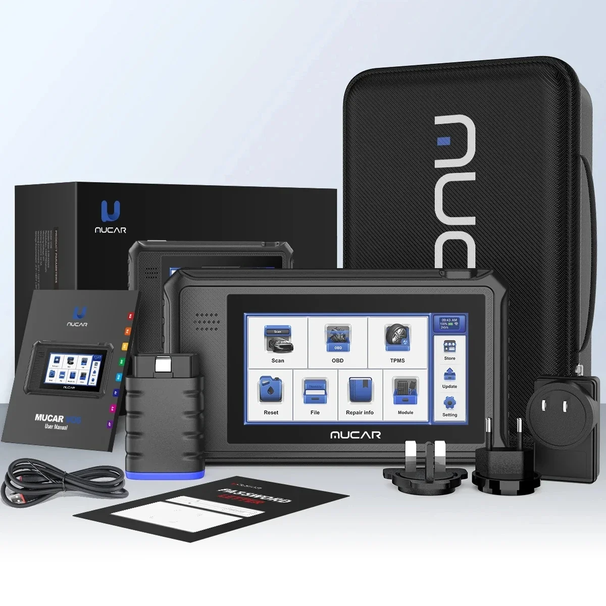 

Professional OBD2 Code Reader Diagnostic Tool 28 Resets Bi-Directional ECU Coding 6-Inch Touch Display