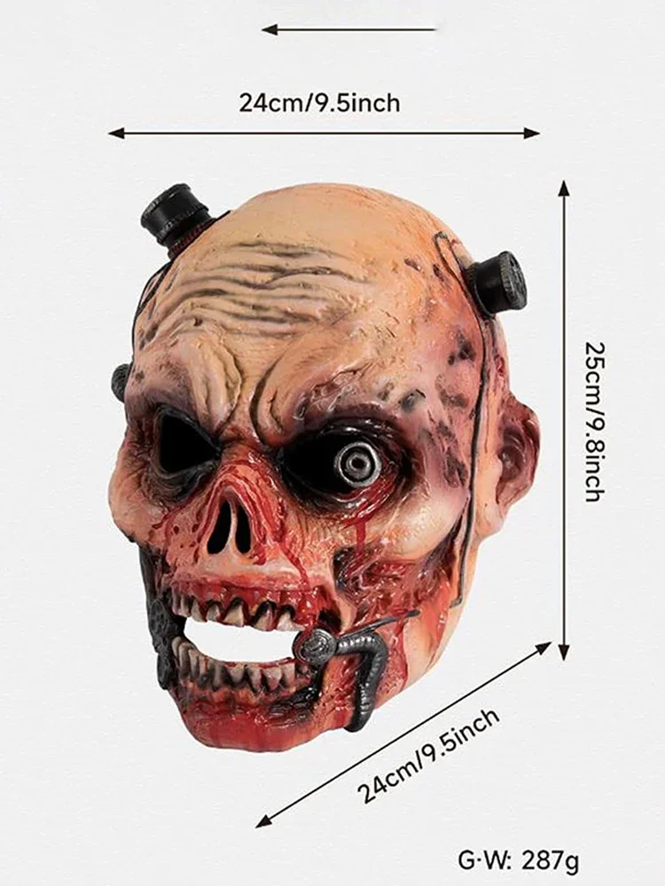 ハロウィンコスプレヘッドギアリアルな怖いゾンビマスク3Dステレオノベルティゴーストマスク面白い悪魔死神マスクドレスアップ小道具