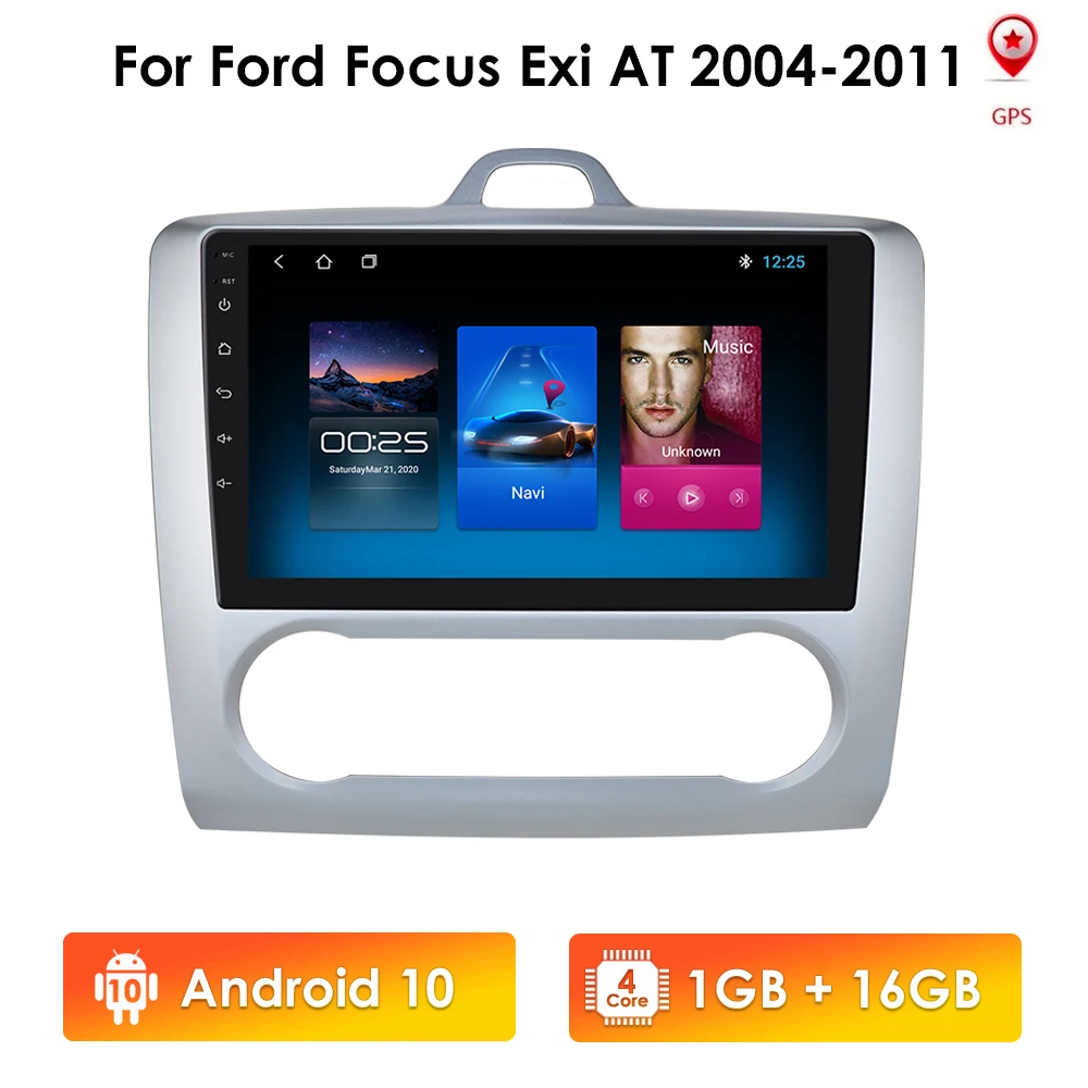 

Android10 Quad Core Car Radio GPS Fit Ford Focus Exi AT Mk2 2004-2011 Multimedia Stereo Video Player Navigation 2Din BT WIFI SWC