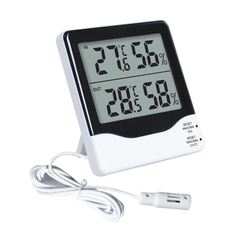Digital Thermometer Hygrometer High Precision Large Screen Dual Temperature Humidity Monitor Indoor Outdoor Home Use