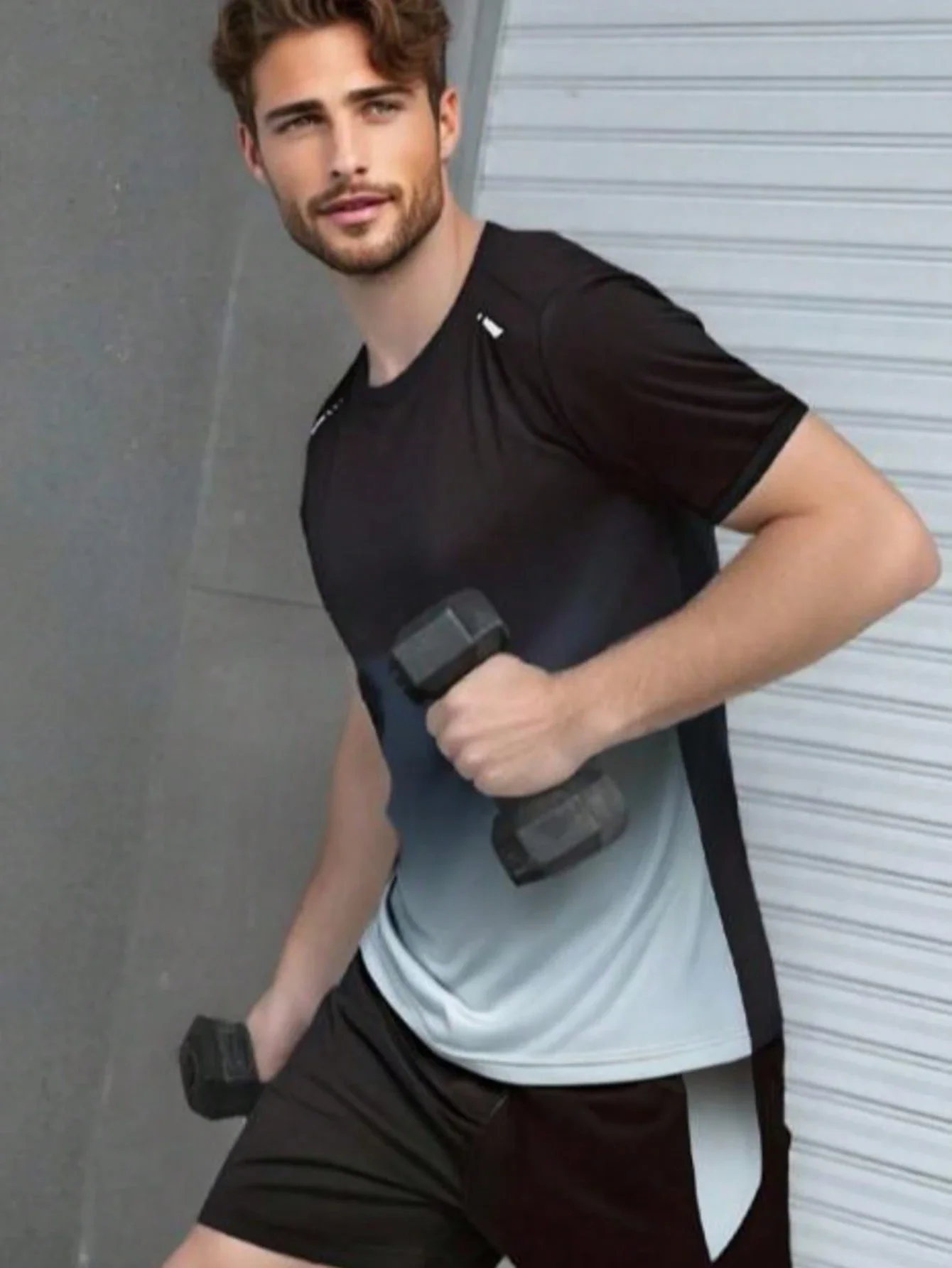 12 Sets Men's Sportswear Sets Short Sleeve T-Shirt Shorts Breathable Fitness Running Basketball Gym Wear