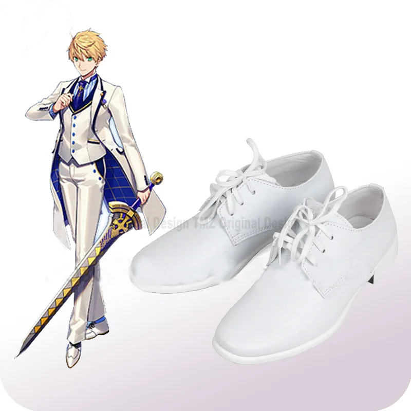 FGO Fate Grand Order Arthur Pendragon Prototype Cosplay Shoes Boots Men's Halloween Carnival Party Costume Accessories