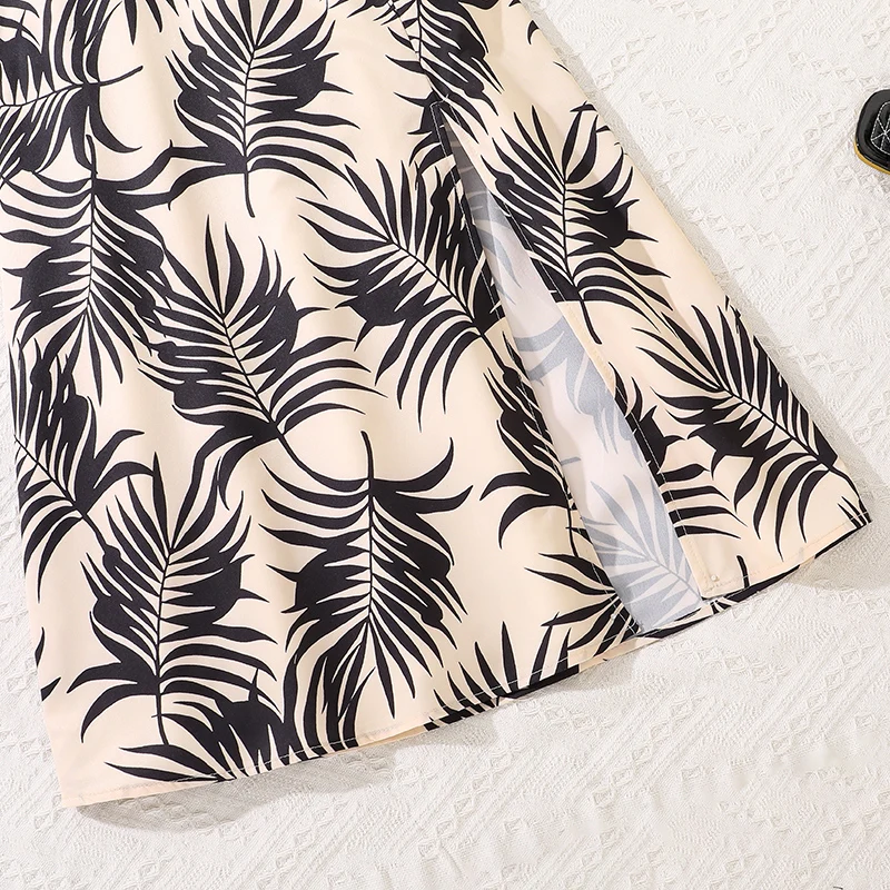 مجموعات نمط العطلة السوداء أنيقة سوداء محبوكة تانك القمم وتنورة مقسمة توين الفتيات الزي 8-12 سنة الاطفال الدعاوى اليومية الصادرة #6