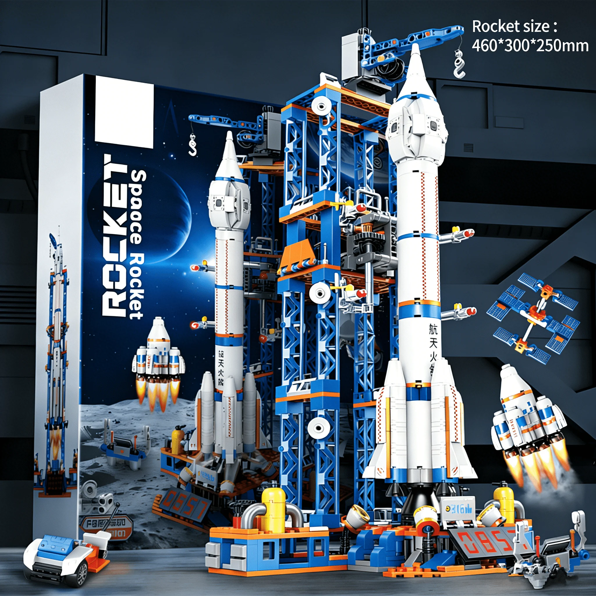 Bemand Aerospace Rocket Bouwstenen Astronaut Space City Assembly Educatief Model Speelgoed voor kinderen