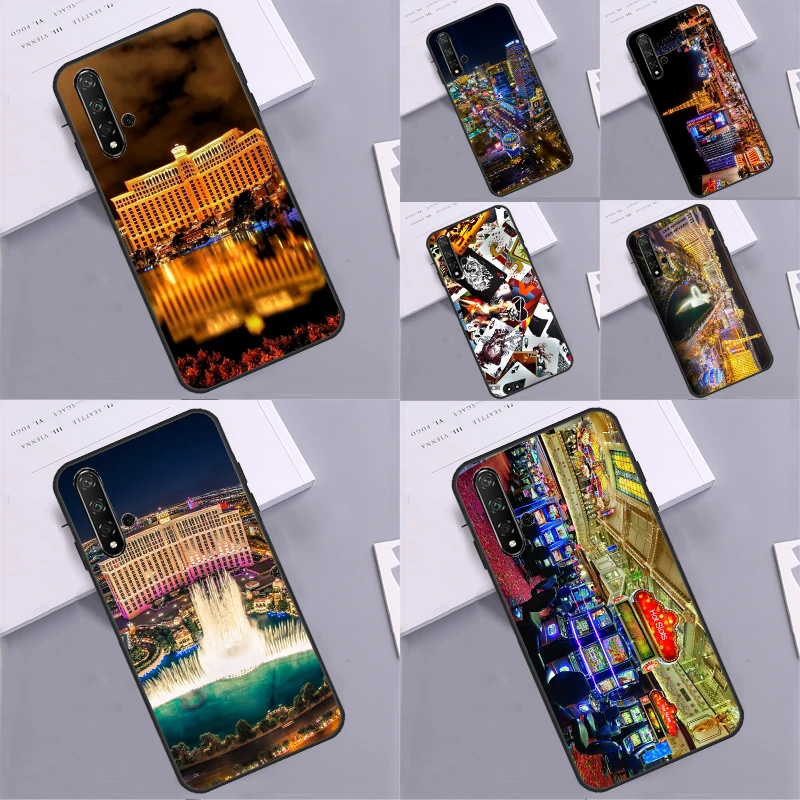 LAS VEGAS NEVADA POKER CARDS Case For Huawei Nova 10 9 SE 5T 3i 7i 8i 11i Y60 Y61 Y70 Y90 P30 P40 Lite P60 Mate 60 Pro