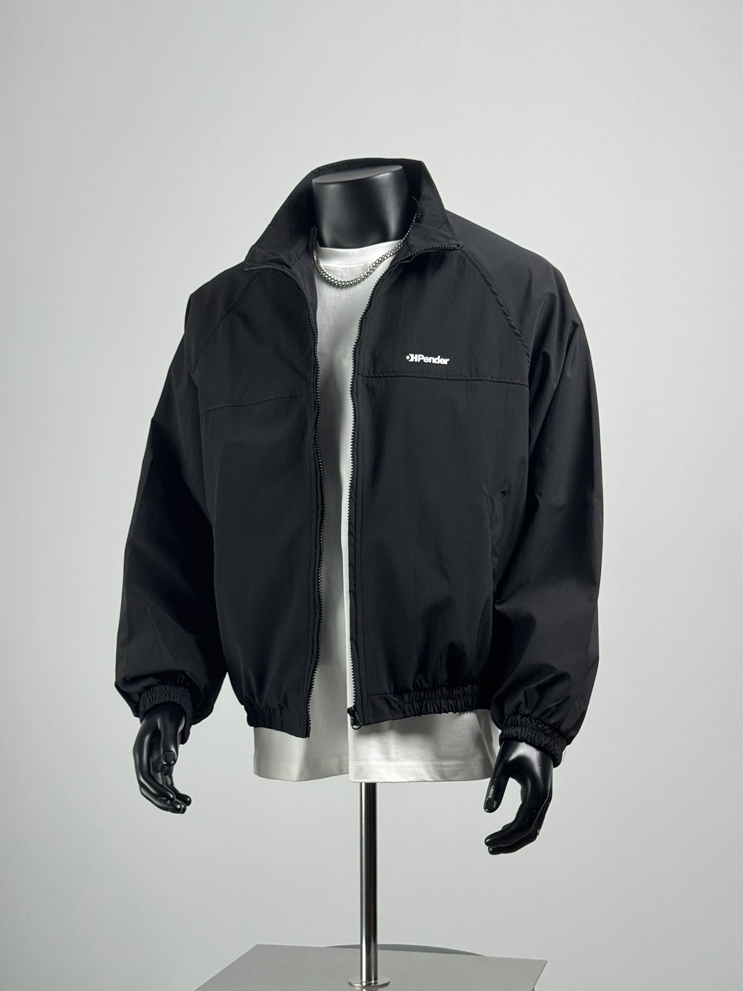 

Повседневная свободная мужская рабочая одежда Jaet с воротником-стойкой в стиле ретро, универсальная осенняя верхняя одежда из полиэфирного волокна, длинная молния Clo...