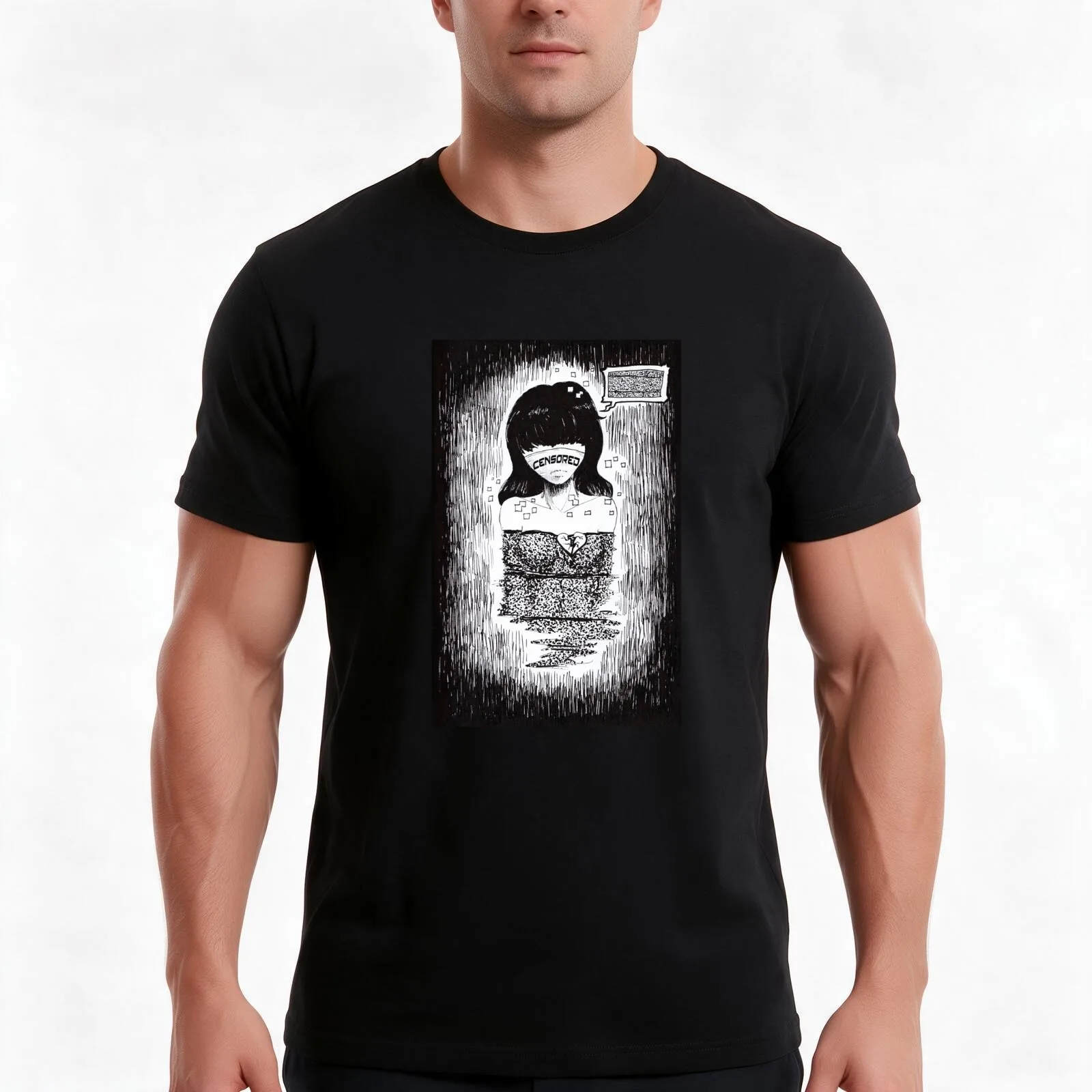 All you hear is static T-Shirt, Summer Casual Cotton Tee, Oversized Streetwear Tops, Vintage Graphic Print, Unisex Men Women