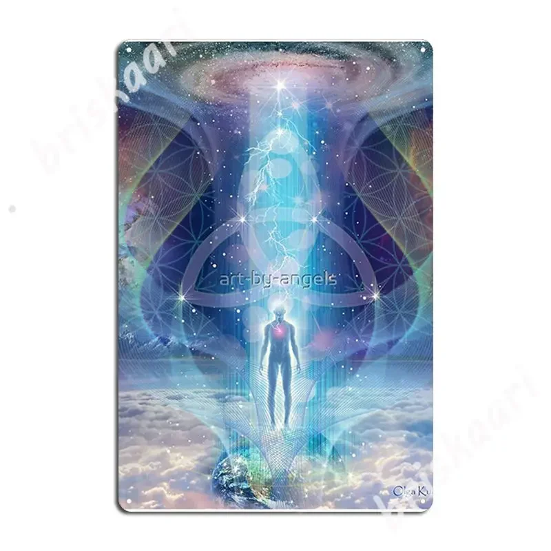 A Spark Of The Creator Trinity Sacred Geometry Metal Signs Garage Decoration Party create pub Tin sign Posters