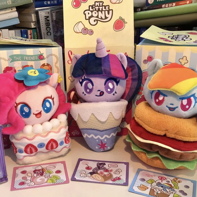 

2025 New Hot Kawaii My Little Pony Food Party Series Blind Box Anime Doll Toys Cartoon Ornaments Girls Birthday Christmas Doll