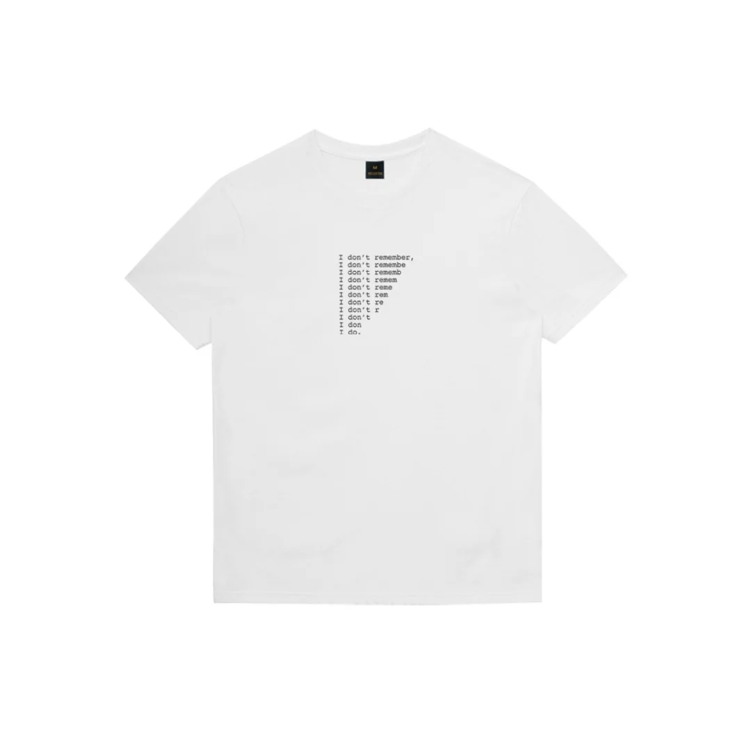 Футболка с рисунком букв «Я не помни», летняя модная спортивная мужская футболка из чистого хлопка, детская одежда, футболки Y2k Woman