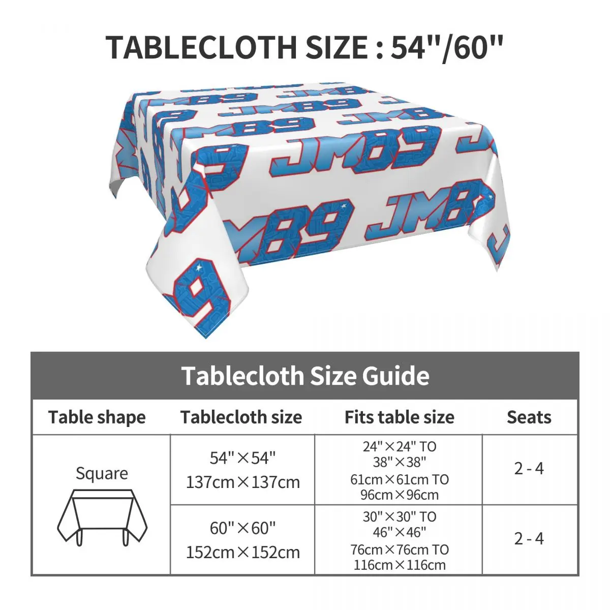 مفرش طاولة مربع مقاوم للماء رقم 89 من Jorge Martin مفرش طاولة مقاوم للزيت لأحداث المطبخ وغطاء طاولة الطعام #2