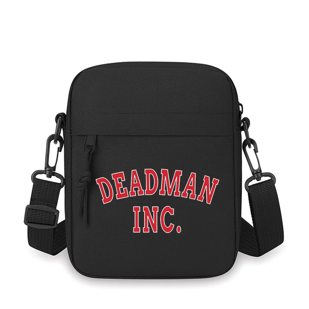 

DEADMAN INC company logo strong text Men Crossbody Bag Single Shoulder Women Cartoon Anime Film Printing Design Unisex