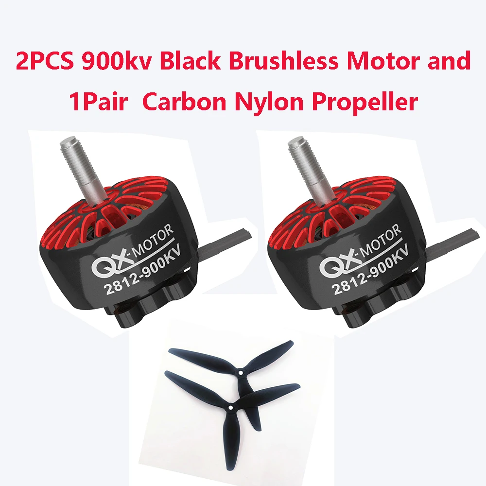 QX-MOTOR 2PCS 2812 Brushless Motor 900/1150KV 3-6S with 1Pair Propeller for Fixed Wing Quadcopter Racing Drone Multicopter Plane