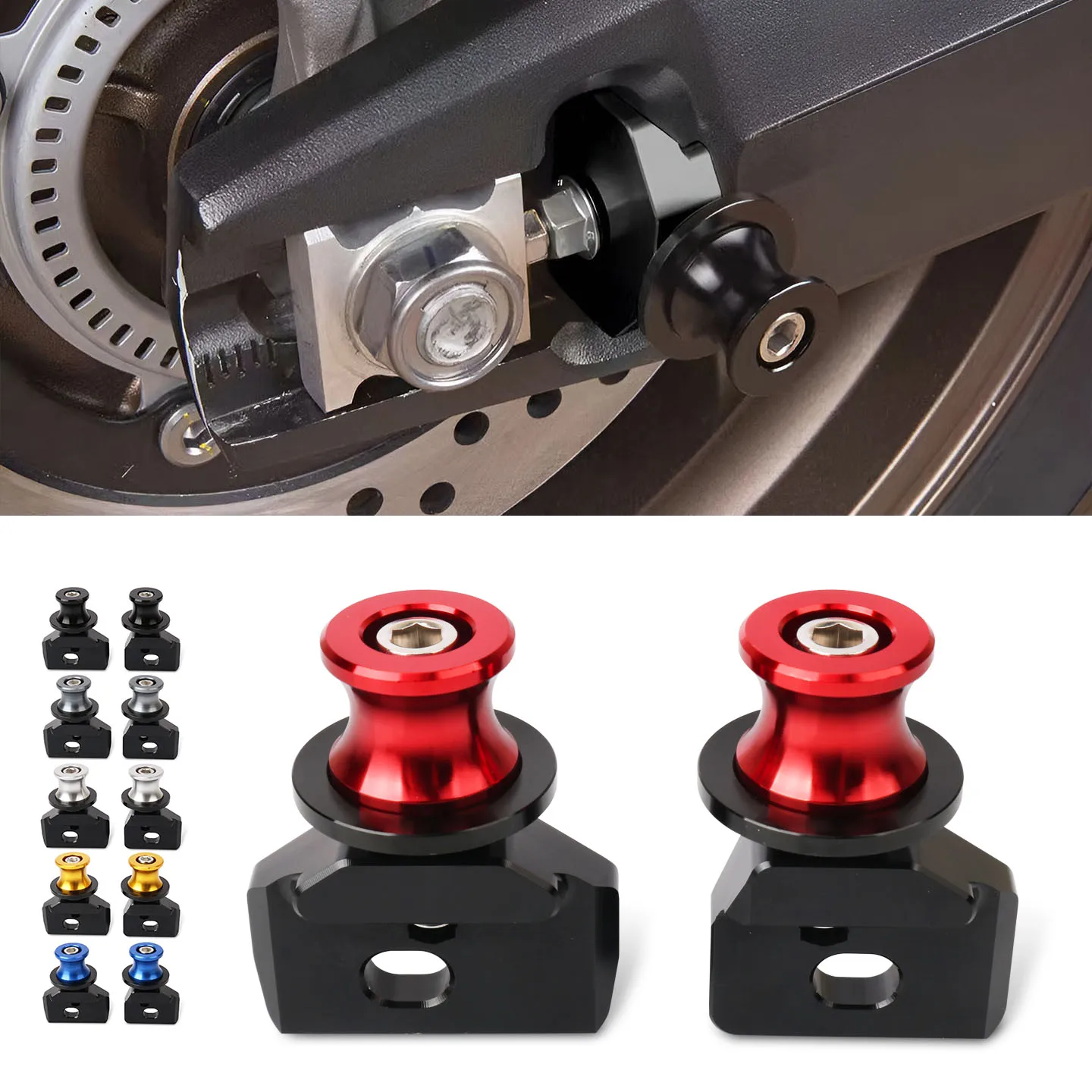 

Motorcycle Chain Adjustment Frame Stands Swingarm Spools Slider For CB650R CBR650R CB650F CBR650F CBR 650R 650F
