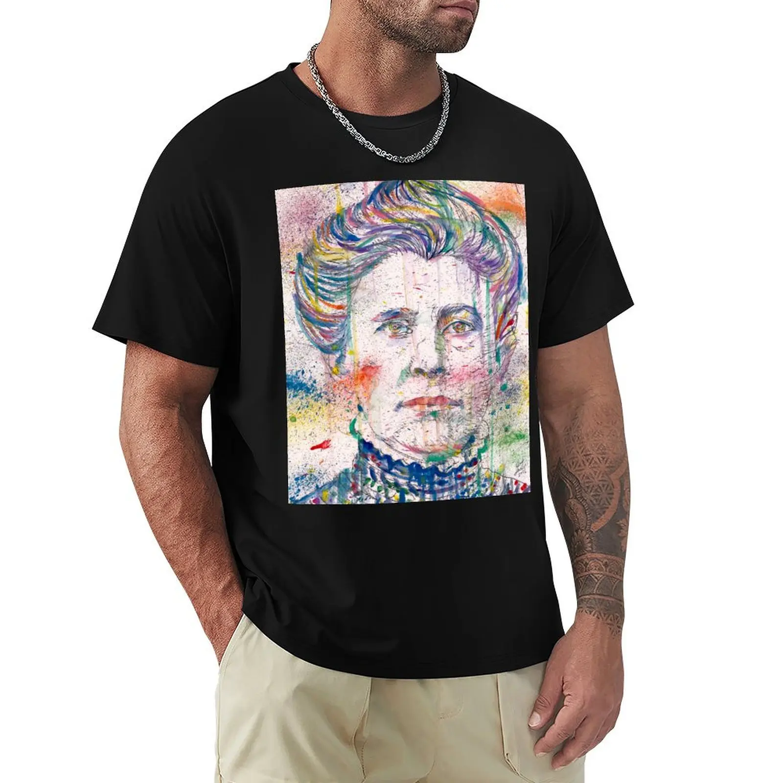 

IDA TARBELL watercolor portrait T-Shirt Tough Fabric Work Tee