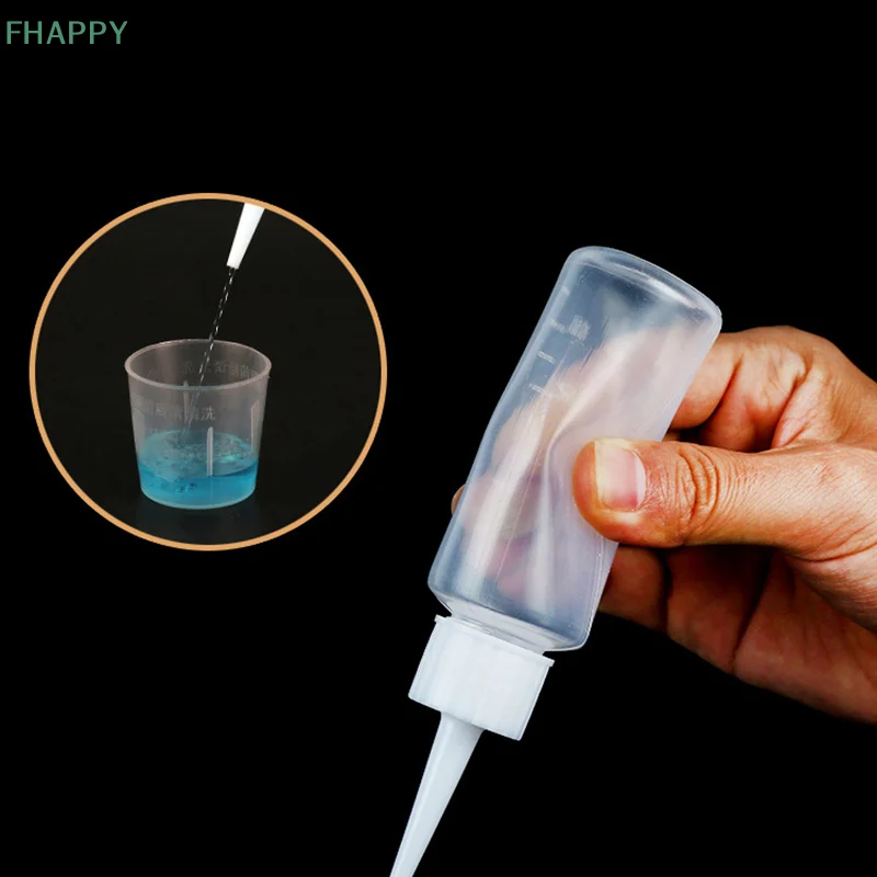Flacone applicatore con punta trasparente in plastica da 5 pezzi 40/100ml adatto per artigianato colla artistica multiuso riutilizzabile vuoto