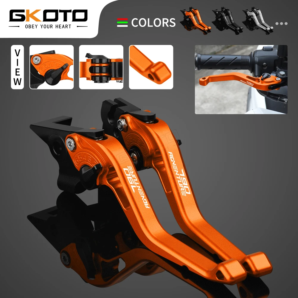 

For KTM 790 Adventure R 790 ADV 2018-2026 2025 High Quality Motorcycle Polish CNC Surface Adjustable Short Brake Clutch Levers