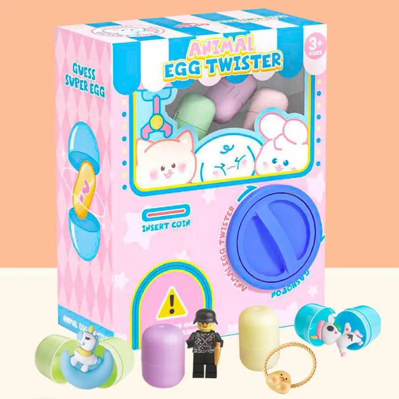 Egg Claw Machine For Kids Christmas Egg Twisting Machine ToyWith Dolls Snacks Candies  Plush Toys Dispenser Toys Machine Cardboa