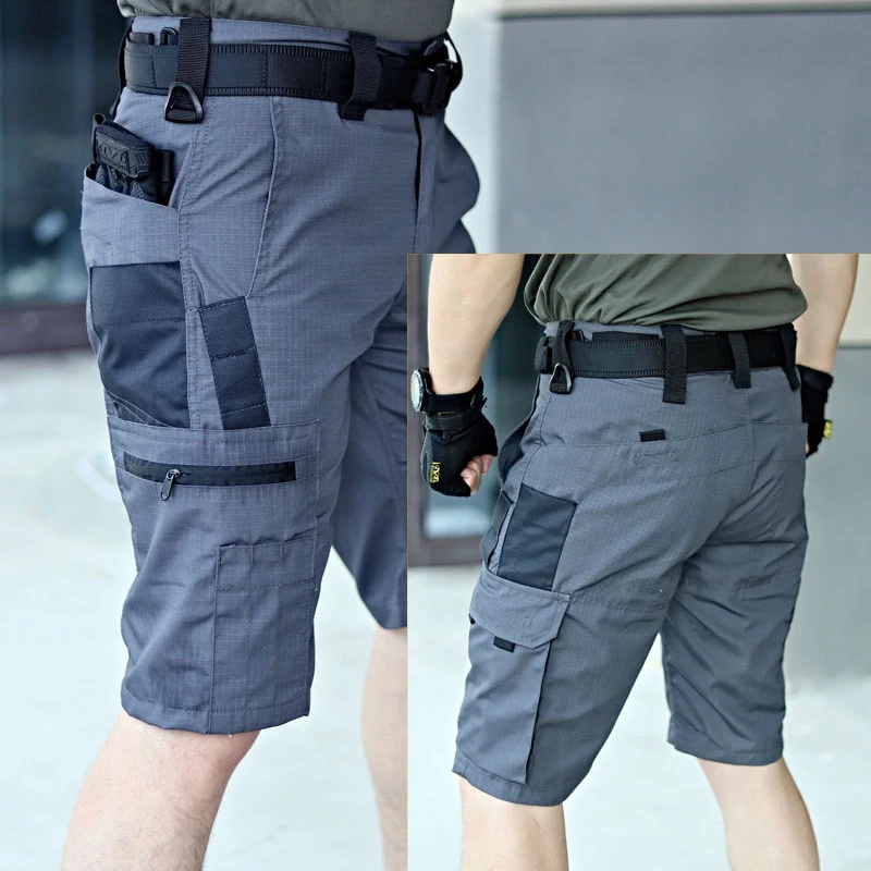 Tactical Cargo Shorts Men Casual Work Pants Camouflage Shorts Multi-pocket Cargo Short Pants Quick Dry Wear-resisting Shorts