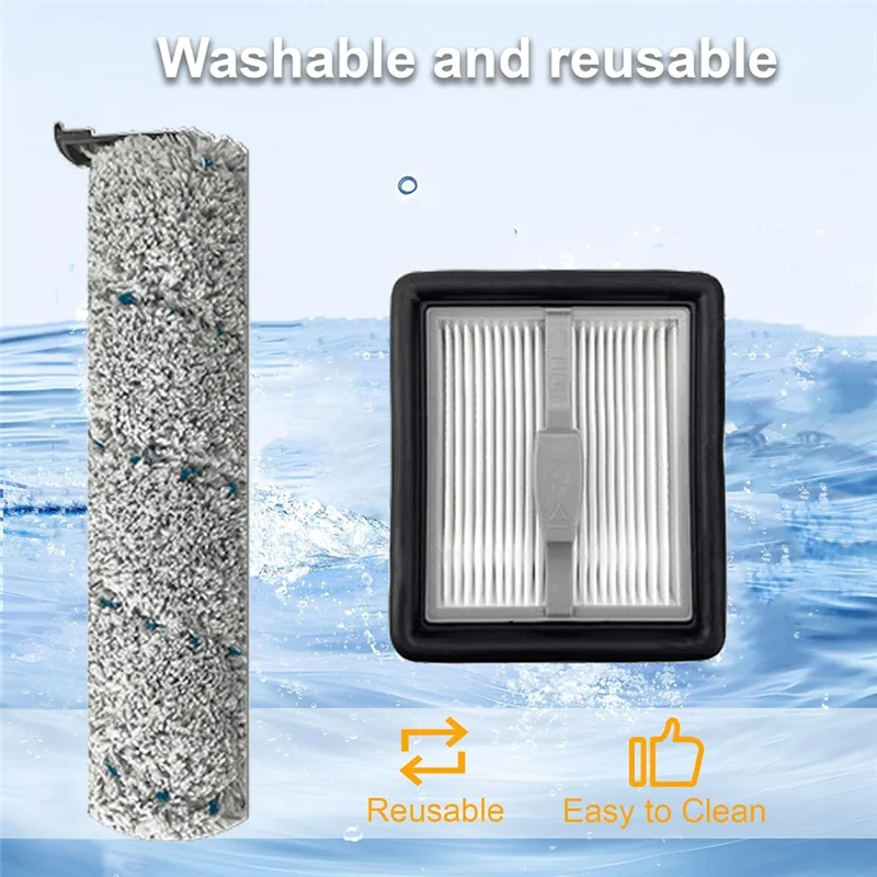 

AB34-2PCS Roller Brush And Filter Kit For Bissell 2955Z 2832Z 3479Z 3598Z Floor Scrubber Accessories Replacement Parts