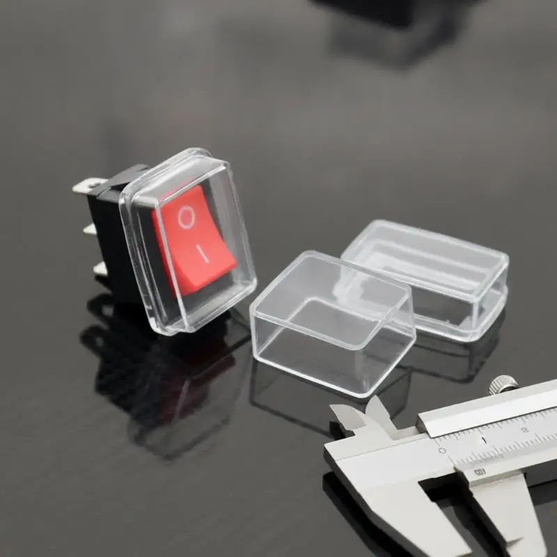 High-quality Waterproof Square Cap For Toggle Switches, 21*15mm, Easy To Install Without Switch.