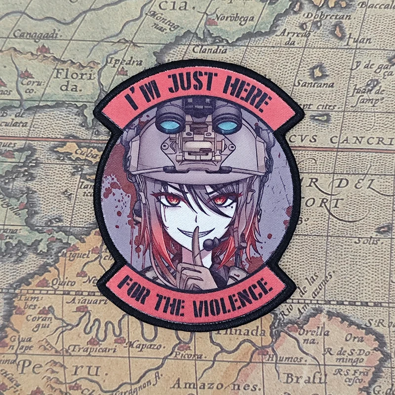 

Two-dimensional OC Mikoto Military Morale Anime Patches for Clothing Hook&Loop Tactical Armband Personalized Backpack Sticker