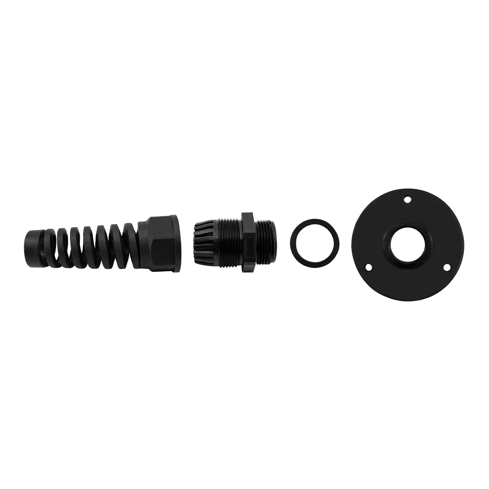 Cable Gland with Base Good Sealing Accessories Waterproof Adjustable Locknut Cable Fixing Head Nylon Joint 16mm Coil Hole
