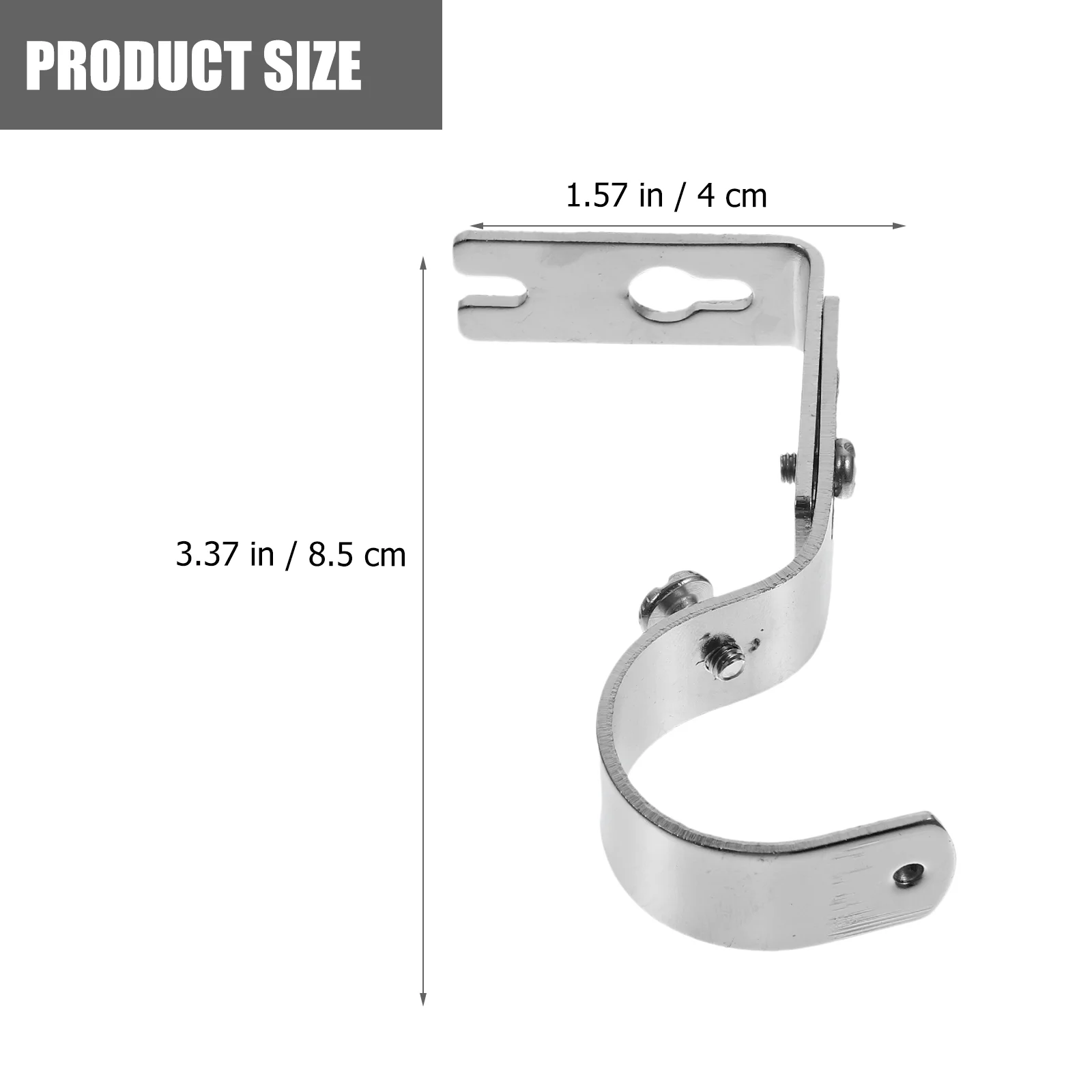 Curtain Rod Bracket Hooks Adjustable Valance Brackets Drapery Bar Holder Rail Racks Support Pole Wall