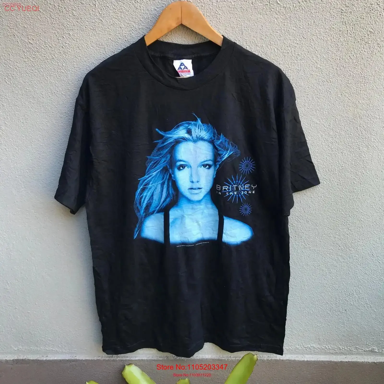 

Vintage 90s BRITNEY SPEARS tee rnb pop singer vintage Washed streetwear designer clothes Stylish Casual Top For Everyday Wear