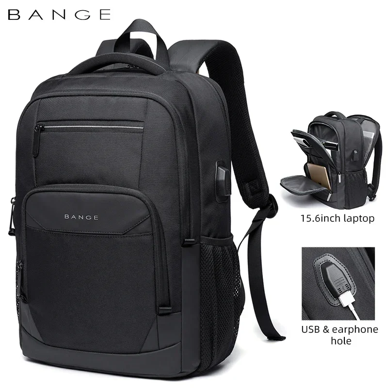 Bange Backpack for Teenager Student School Bag Large Capacity 15.6 Laptop Daily USB Charging Waterproof Laptop Backpack New