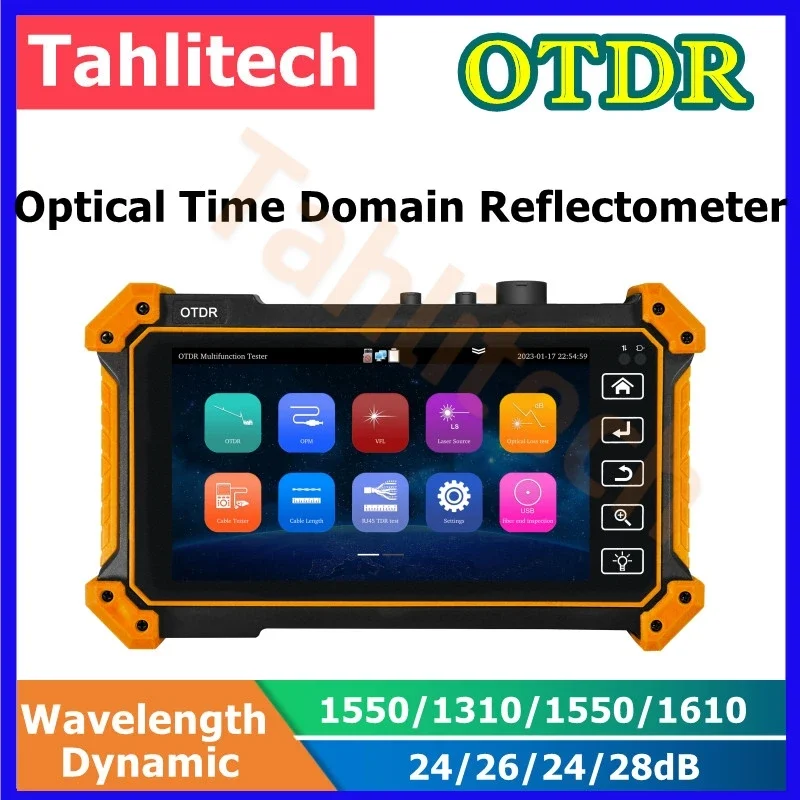 OTDR Active Fiber Live Test 1550nm 24/26/28dB 100KM Fiber Reflectometer otdr 5.55