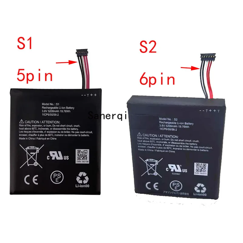 Replacement Battery S1 / S2 For Ring Video Doorbell 2nd Generation release year 2020