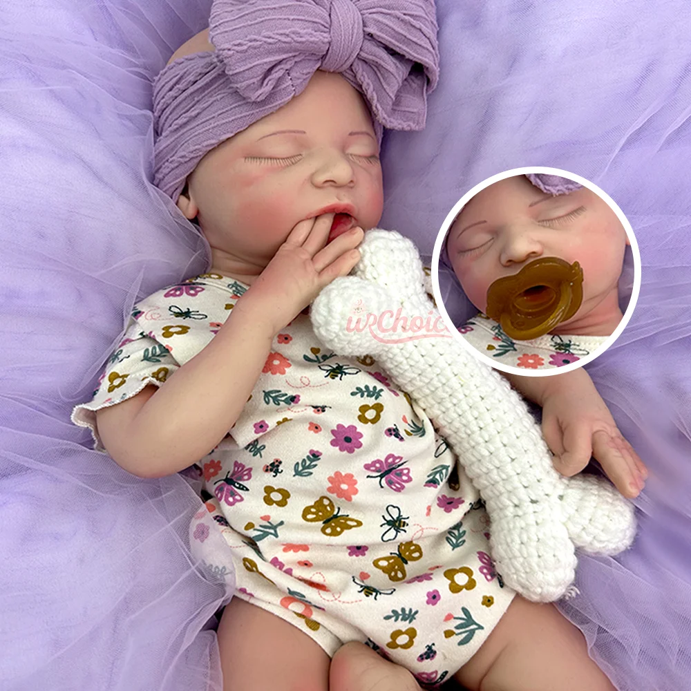 

18" Waterproof Silicone Reborn Baby Doll Realistic Newborn Girl Painted Or Unpainted Doll Collectible DIY Toy For Kids Reborner