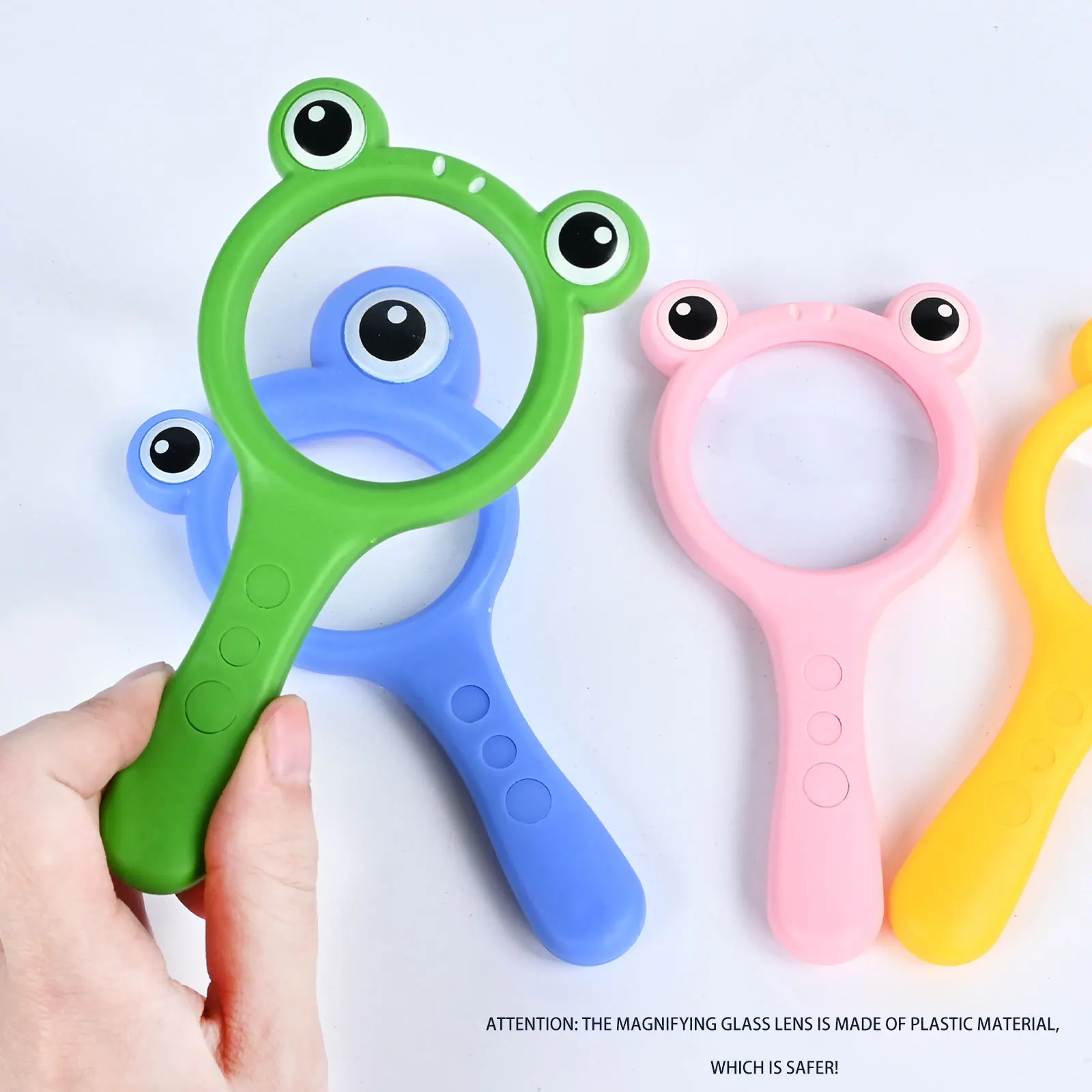 Children'S Outdoor Insect Cartoon Magnifying Glass Toy Scientific Experiment Exploration Hd Frog Handheld Magnifying Glass
