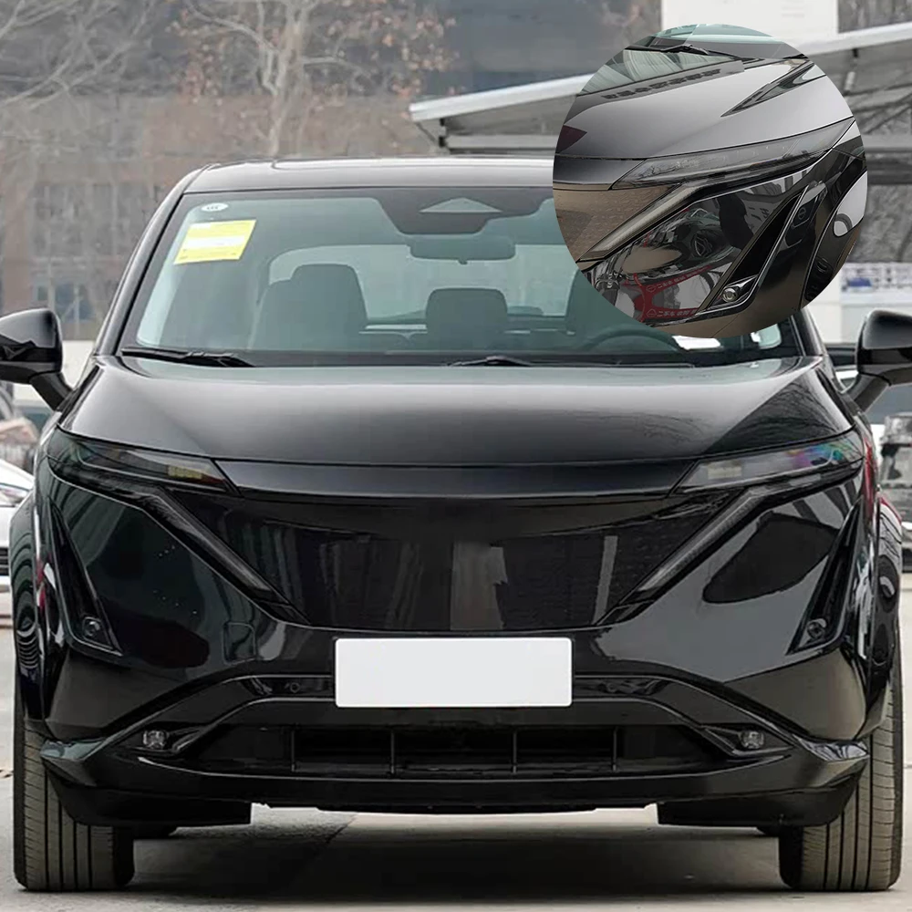 

Smoke Black High-Gloss TPU Headlight PPF Film For Nissan Ariya 2022-2026 Pre-Cut Anti-Scratch Protective Vinyl Wrap Cover Kit
