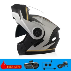 High Quality BLD Bluetooth Full Face Helmet Four Seasons Motocross Racing Modular Flip Up Casco Moto Men Women Dot Ece Approved
