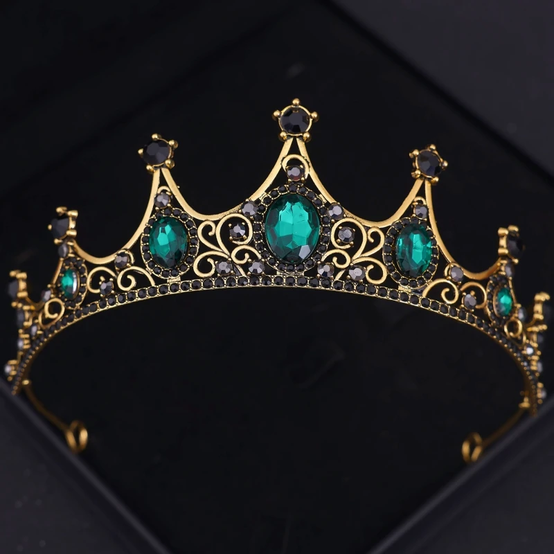 Baroque Crystal Tiaras And Crowns Party Rhinestone Prom Diadem Crown For Women Bridal Wedding Hair Accessories Jewelry Crown image 2