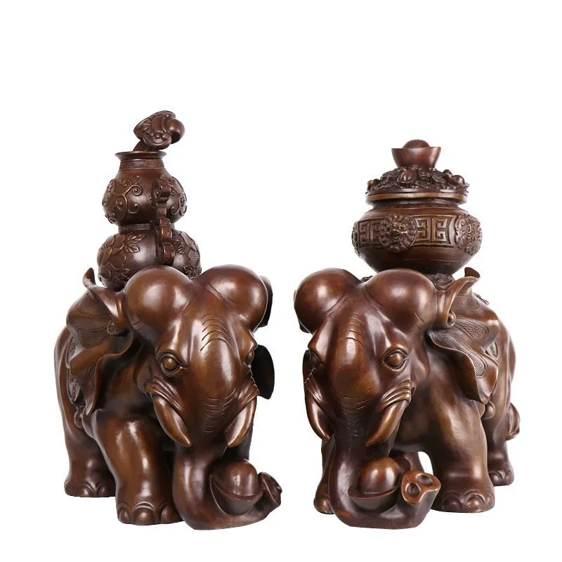 Cornucopia Object Ornament, Gourd Elephant, Cornucopia Elephant, Brown