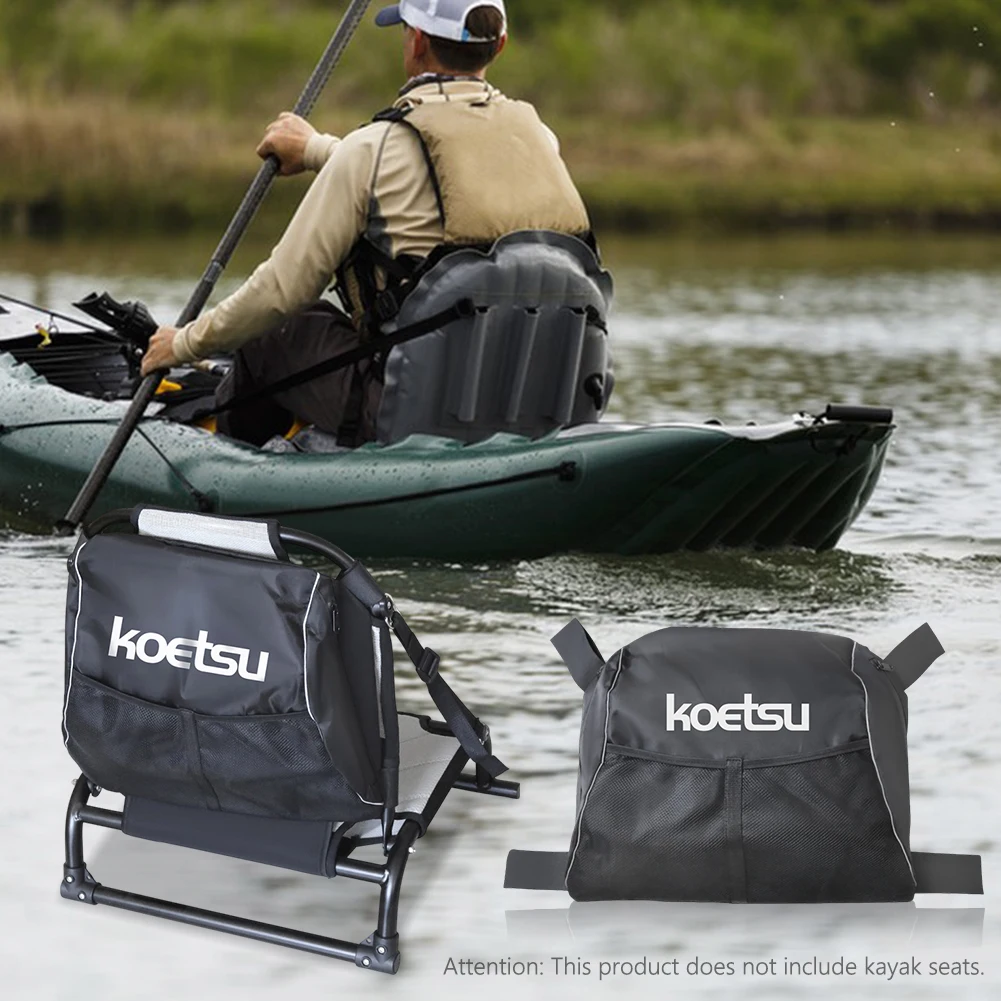 حقيبة تخزين خلفية لمقعد الكاياك مع أشرطة ملحقات حقيبة حماية سعة كبيرة حقيبة كرسي كاياك لكرسي كاياك في الهواء الطلق #4